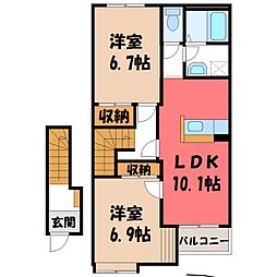 東武日光線 新鹿沼駅 徒歩19分 2階/-
