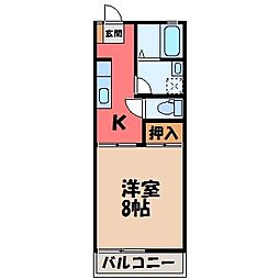 アーバンハイツ 1Kの間取図画像