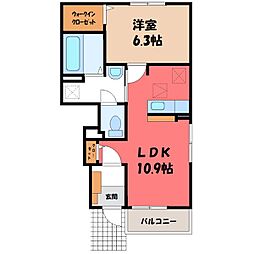 キャサブランカ5 1LDKの間取図画像