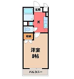 GreenGully 1Kの間取図画像