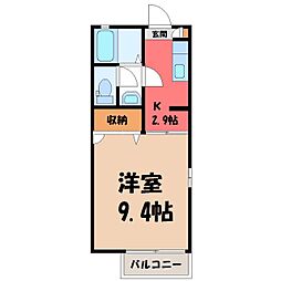 ディアスワンズ 1Kの間取図画像