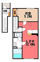 ベル・エラーブル 1LDKの間取図画像