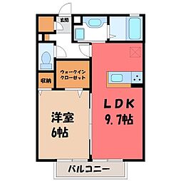 ハレグレース 1LDKの間取図画像