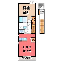 シャン・ド・フルール6 1LDKの間取図画像
