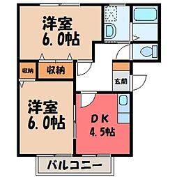 エクセル城東C 2Kの間取図画像