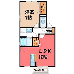 シヅグランツA 1LDKの間取図画像