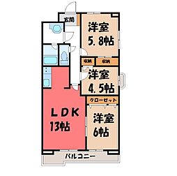 ネオニシキ 3LDKの間取図画像