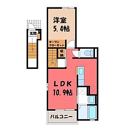 テクノ・ソレアード 1LDKの間取図画像