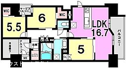 プレミスト照国表参道 3LDKの間取図画像