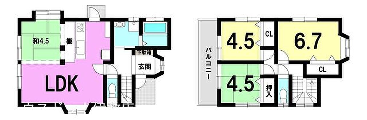 間取り 西坂元町　中古戸建