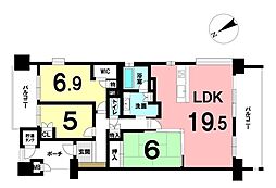 アーバンビュー米原 3LDKの間取図画像