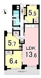 ナビタウン江南B棟 3LDKの間取図画像