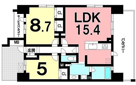 2LDK【専有面積68.00m2】空き物件につき室内のご見学可能です♪お気軽にお問い合わせください♪