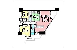 エムディア下荒田ファミリオ 3LDKの間取図画像