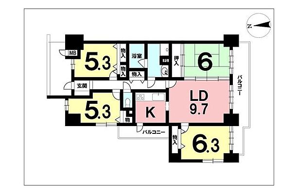 間取り サーパスシティ西鹿児島 5階/-