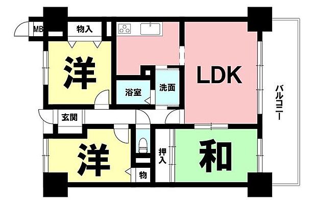 間取り サーパス鴨池通り 4階/-