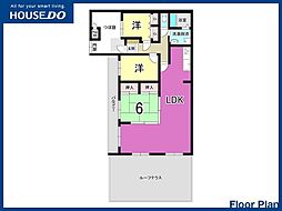 グランドパレス企救丘カナディアンテラスB 3LDKの間取図画像