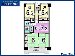 エクレール泉台 4DKの間取図画像