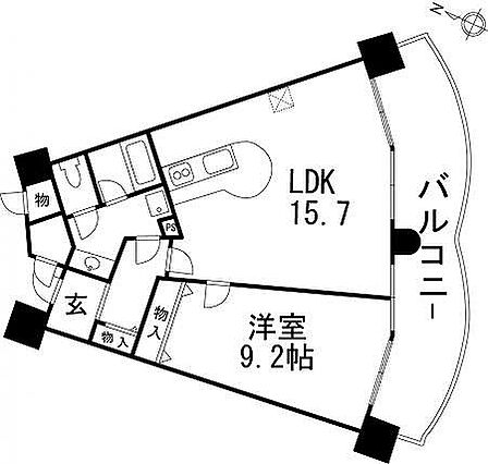 1LDK 間取り