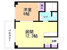 クラシア22 1LDKの間取図画像
