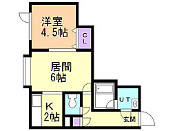 ドメスティプレサージュ 1LDKの間取図画像