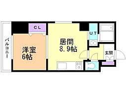 Jビル 1LDKの間取図画像