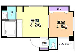 クラッセ北大前3 1LDKの間取図画像