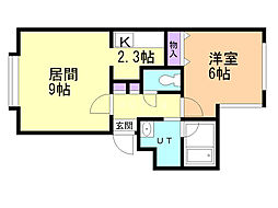 プラネット228 1LDKの間取図画像