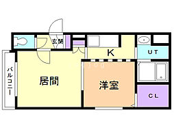 センチュリーN21 1LDKの間取図画像