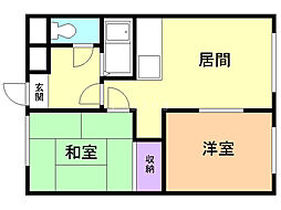 ラフォーレ41 2LDKの間取図画像