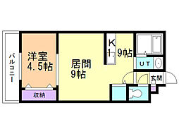 MCティンク 1LDKの間取図画像