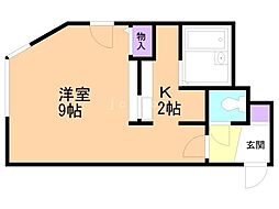 メゾンエクレーレ北35条 1Kの間取図画像
