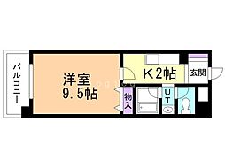 リゾルテ中央 1Kの間取図画像