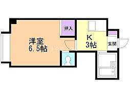 OMレジデンスN35 1Kの間取図画像