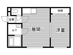 桜ノース40 1LDKの間取図画像