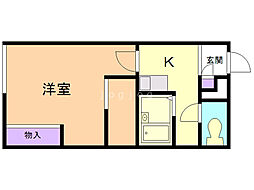 レオパレスあしがら 1Kの間取図画像