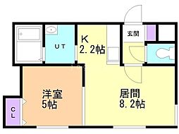 MTガーデンノース3 1LDKの間取図画像