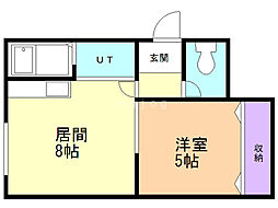 さくらマンション 1LDKの間取図画像