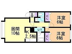 アルカサル七番館 2LDKの間取図画像
