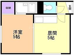 グランツール北26条 1DKの間取図画像