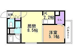cierranorth35 1LDKの間取図画像