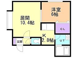 アビタ191 1LDKの間取図画像