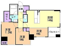 ラ・クラッセ札幌ステーションリミテッド 3LDKの間取図画像