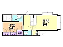 ソシアルトミイNo.72 1DKの間取図画像