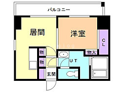 クラークマンションN17 1DKの間取図画像