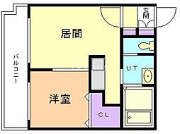 ヴィレッジ北大通壱番館 1LDKの間取図画像