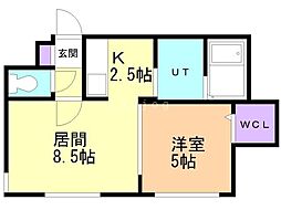 MTガーデンノース2 1LDKの間取図画像