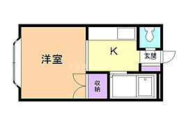 ライフ23 1Kの間取図画像