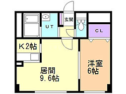 GRANDTETONN32 1LDKの間取図画像