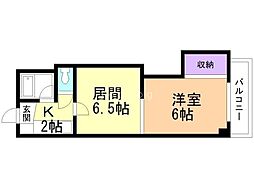 フロンティア2911 1LDKの間取図画像